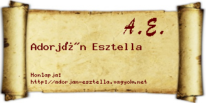 Adorján Esztella névjegykártya